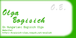 olga bogisich business card